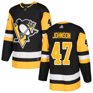 Men's Adam Johnson Pittsburgh Penguins Adidas Home Jersey - Authentic Black
