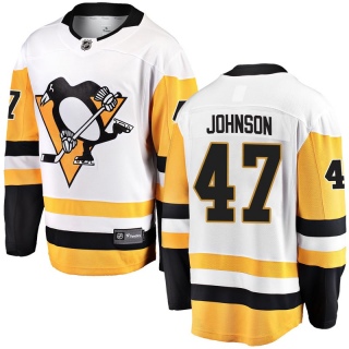 Men's Adam Johnson Pittsburgh Penguins Fanatics Branded Away Jersey - Breakaway White