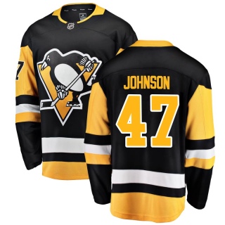 Men's Adam Johnson Pittsburgh Penguins Fanatics Branded Home Jersey - Breakaway Black