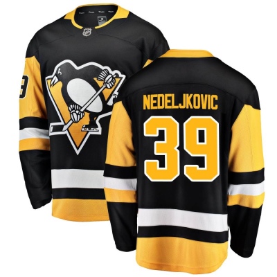 Men's Alex Nedeljkovic Pittsburgh Penguins Fanatics Branded Home Jersey - Breakaway Black