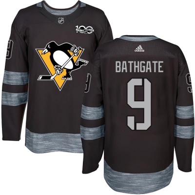Men's Andy Bathgate Pittsburgh Penguins 1917- 100th Anniversary Jersey - Authentic Black