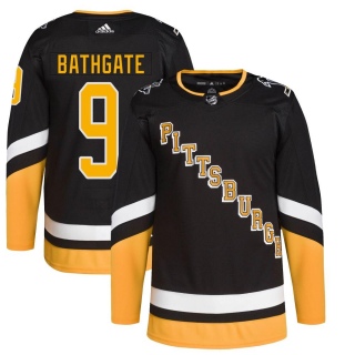 Men's Andy Bathgate Pittsburgh Penguins Adidas 2021/22 Alternate Primegreen Pro Player Jersey - Authentic Black