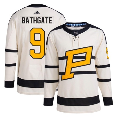 Men's Andy Bathgate Pittsburgh Penguins Adidas 2023 Winter Classic Jersey - Authentic Cream