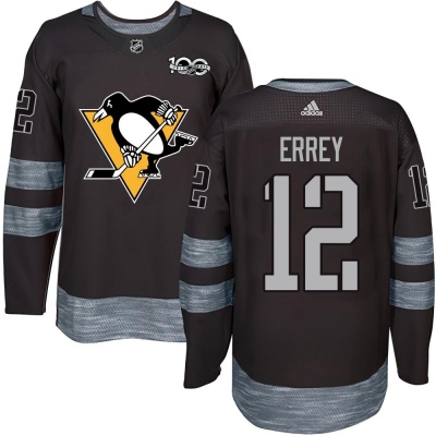 Men's Bob Errey Pittsburgh Penguins 1917- 100th Anniversary Jersey - Authentic Black