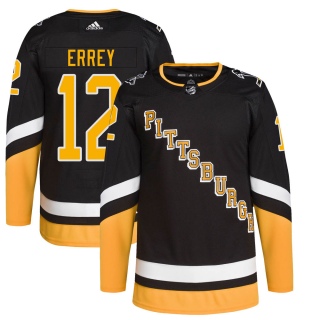 Men's Bob Errey Pittsburgh Penguins Adidas 2021/22 Alternate Primegreen Pro Player Jersey - Authentic Black
