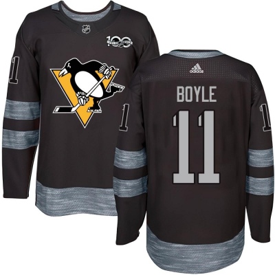 Men's Brian Boyle Pittsburgh Penguins 1917- 100th Anniversary Jersey - Authentic Black