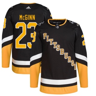 Men's Brock McGinn Pittsburgh Penguins Adidas 2021/22 Alternate Primegreen Pro Player Jersey - Authentic Black