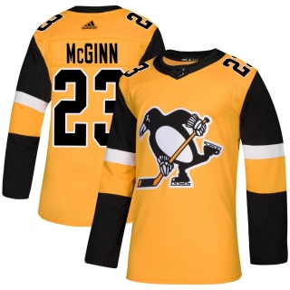 Men's Brock McGinn Pittsburgh Penguins Adidas Alternate Jersey - Authentic Gold