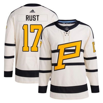Men's Bryan Rust Pittsburgh Penguins Adidas 2023 Winter Classic Jersey - Authentic Cream