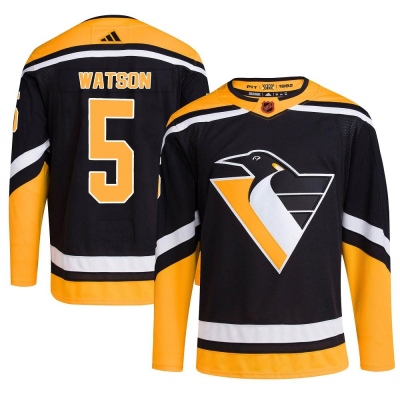 Men's Bryan Watson Pittsburgh Penguins Adidas Reverse Retro 2.0 Jersey - Authentic Black