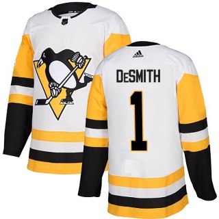 Men's Casey DeSmith Pittsburgh Penguins Adidas Away Jersey - Authentic White