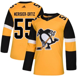 Men's Christopher Merisier-Ortiz Pittsburgh Penguins Adidas Alternate Jersey - Authentic Gold
