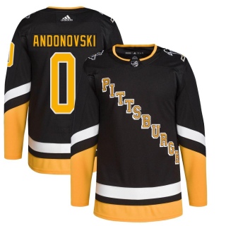 Men's Corey Andonovski Pittsburgh Penguins Adidas 2021/22 Alternate Primegreen Pro Player Jersey - Authentic Black