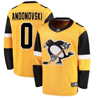 Men's Corey Andonovski Pittsburgh Penguins Fanatics Branded Alternate Jersey - Breakaway Gold