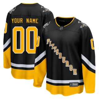 Men's Custom Pittsburgh Penguins Fanatics Branded Custom 2021/22 Alternate Breakaway Player Jersey - Premier Black