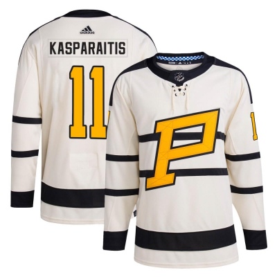 Men's Darius Kasparaitis Pittsburgh Penguins Adidas 2023 Winter Classic Jersey - Authentic Cream