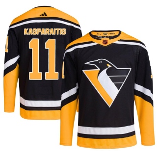 Men's Darius Kasparaitis Pittsburgh Penguins Adidas Reverse Retro 2.0 Jersey - Authentic Black