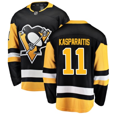 Men's Darius Kasparaitis Pittsburgh Penguins Fanatics Branded Home Jersey - Breakaway Black
