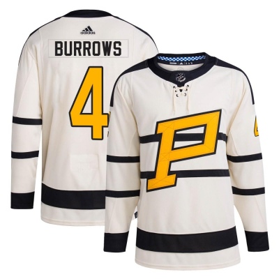 Men's Dave Burrows Pittsburgh Penguins Adidas 2023 Winter Classic Jersey - Authentic Cream