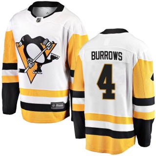 Men's Dave Burrows Pittsburgh Penguins Fanatics Branded Away Jersey - Breakaway White