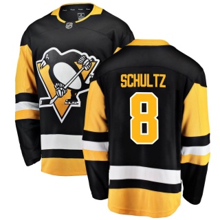 Men's Dave Schultz Pittsburgh Penguins Fanatics Branded Home Jersey - Breakaway Black