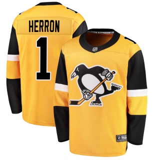 Men's Denis Herron Pittsburgh Penguins Fanatics Branded Alternate Jersey - Breakaway Gold