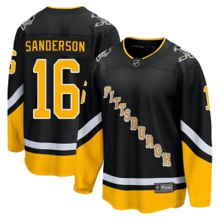 Men's Derek Sanderson Pittsburgh Penguins Fanatics Branded 2021/22 Alternate Breakaway Player Jersey - Premier Black