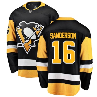 Men's Derek Sanderson Pittsburgh Penguins Fanatics Branded Home Jersey - Breakaway Black