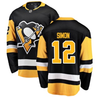 Men's Dominik Simon Pittsburgh Penguins Fanatics Branded Home Jersey - Breakaway Black