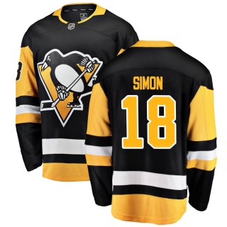 Men's Dominik Simon Pittsburgh Penguins Fanatics Branded ized Home Jersey - Breakaway Black