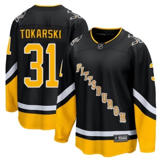 Men's Dustin Tokarski Pittsburgh Penguins Fanatics Branded 2021/22 Alternate Breakaway Player Jersey - Premier Black