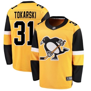 Men's Dustin Tokarski Pittsburgh Penguins Fanatics Branded Alternate Jersey - Breakaway Gold