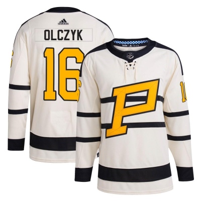 Men's Ed Olczyk Pittsburgh Penguins Adidas 2023 Winter Classic Jersey - Authentic Cream
