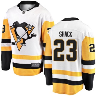 Men's Eddie Shack Pittsburgh Penguins Fanatics Branded Away Jersey - Breakaway White