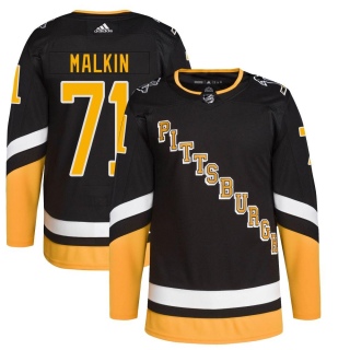 Men's Evgeni Malkin Pittsburgh Penguins Adidas 2021/22 Alternate Primegreen Pro Player Jersey - Authentic Black