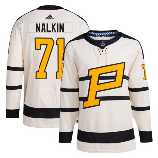 Men's Evgeni Malkin Pittsburgh Penguins Adidas 2023 Winter Classic Jersey - Authentic Cream
