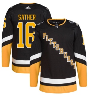Men's Glen Sather Pittsburgh Penguins Adidas 2021/22 Alternate Primegreen Pro Player Jersey - Authentic Black