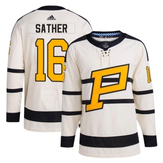 Men's Glen Sather Pittsburgh Penguins Adidas 2023 Winter Classic Jersey - Authentic Cream