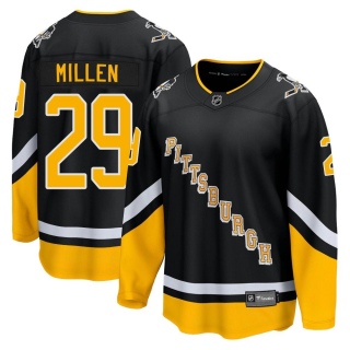 Men's Greg Millen Pittsburgh Penguins Fanatics Branded 2021/22 Alternate Breakaway Player Jersey - Premier Black