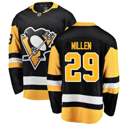 Men's Greg Millen Pittsburgh Penguins Fanatics Branded Home Jersey - Breakaway Black