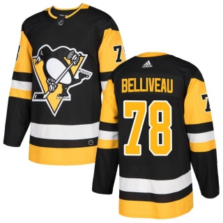 Men's Isaac Belliveau Pittsburgh Penguins Adidas Home Jersey - Authentic Black