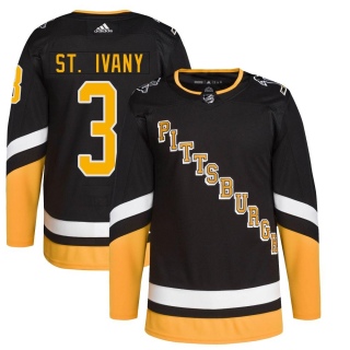 Men's Jack St. Ivany Pittsburgh Penguins Adidas 2021/22 Alternate Primegreen Pro Player Jersey - Authentic Black