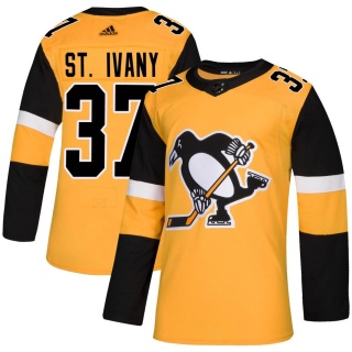Men's Jack St. Ivany Pittsburgh Penguins Adidas Alternate Jersey - Authentic Gold
