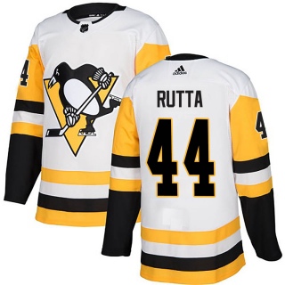 Men's Jan Rutta Pittsburgh Penguins Adidas Away Jersey - Authentic White