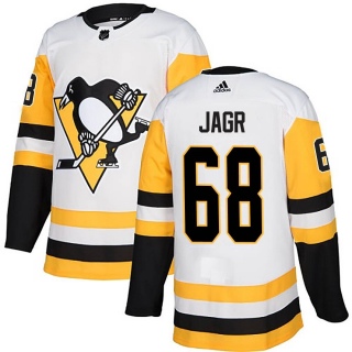 Men's Jaromir Jagr Pittsburgh Penguins Adidas Away Jersey - Authentic White