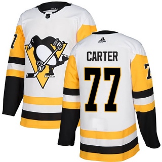 Men's Jeff Carter Pittsburgh Penguins Adidas Away Jersey - Authentic White