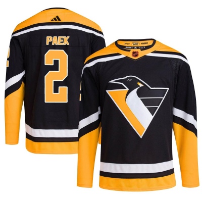 Men's Jim Paek Pittsburgh Penguins Adidas Reverse Retro 2.0 Jersey - Authentic Black