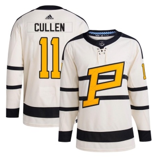Men's John Cullen Pittsburgh Penguins Adidas 2023 Winter Classic Jersey - Authentic Cream