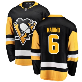 Men's John Marino Pittsburgh Penguins Fanatics Branded Home Jersey - Breakaway Black