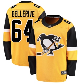 Men's Jordy Bellerive Pittsburgh Penguins Fanatics Branded Alternate Jersey - Breakaway Gold